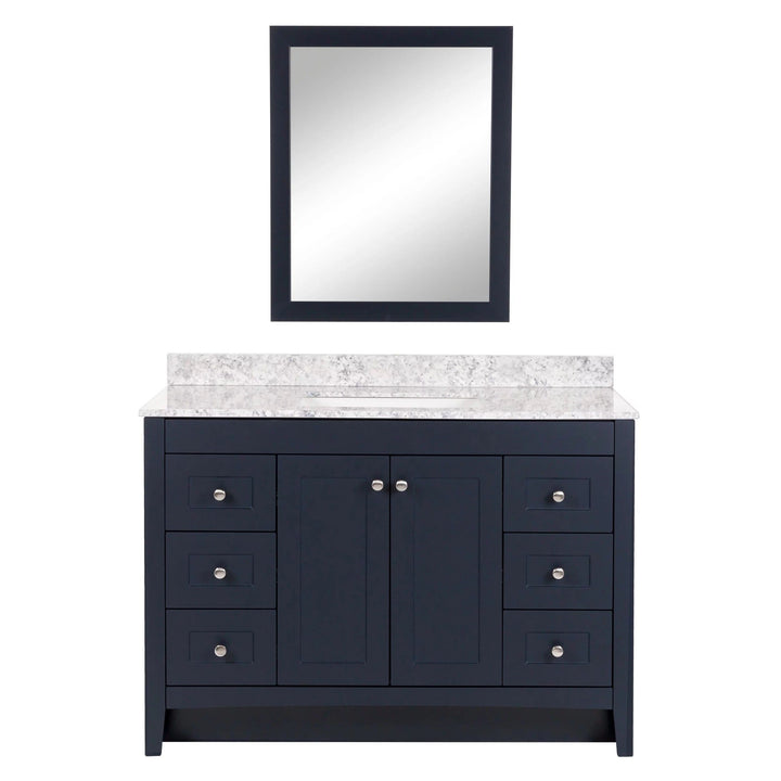 Capri 49 in. Blue Vanity Includes Mirror