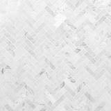 Carrara Herringbone 1x3 Polished Marble Mosaic Tile