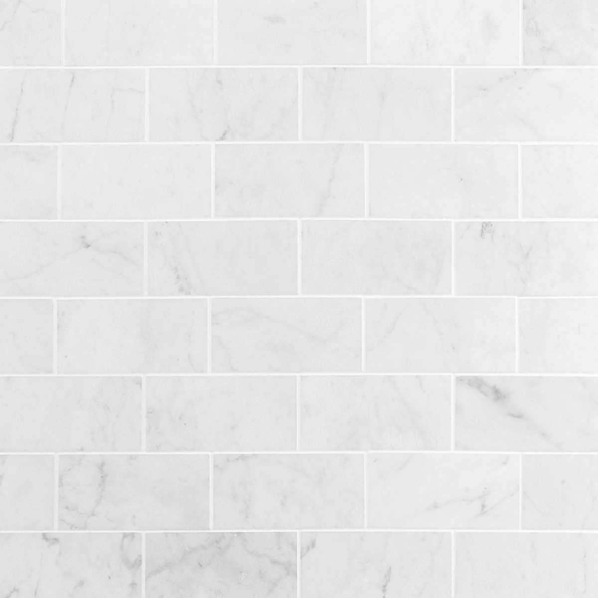 Carrara White 3x6 Polished Marble Subway Tile