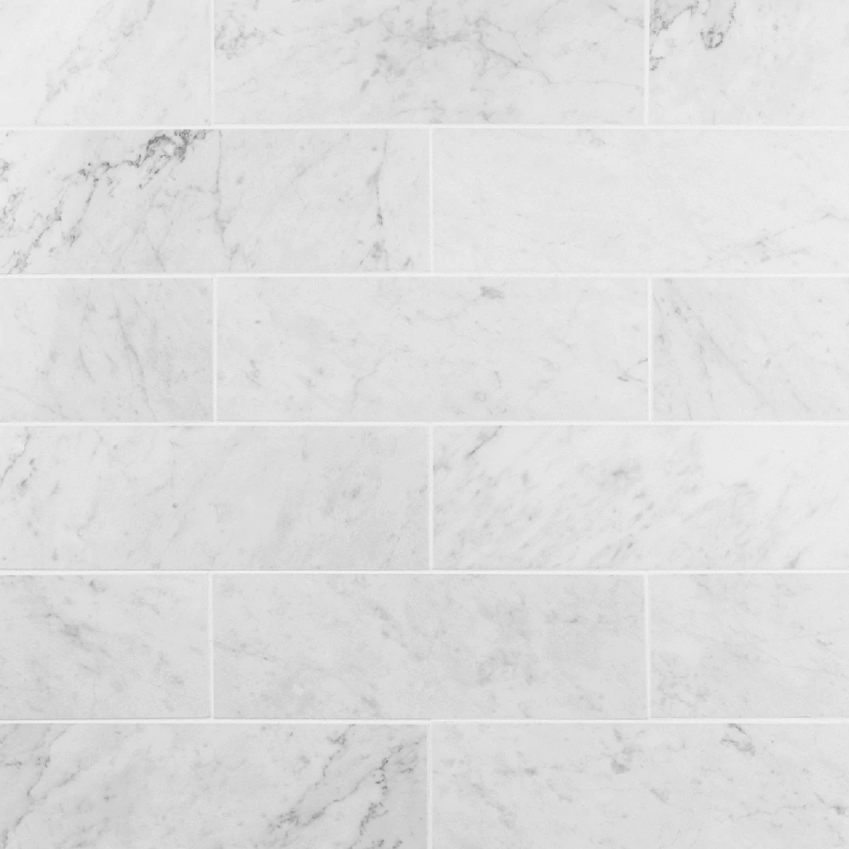 Carrara White 4x12 Polished Marble Subway Tile