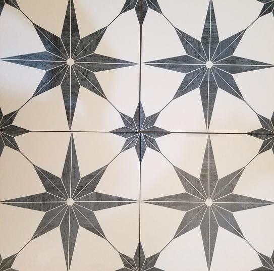 Cassis Stella Black Night 9-3/4 in. x 9-3/4 in. Porcelain Floor and Wall Tile (10.88 sq. ft./Case) - Super Arbor