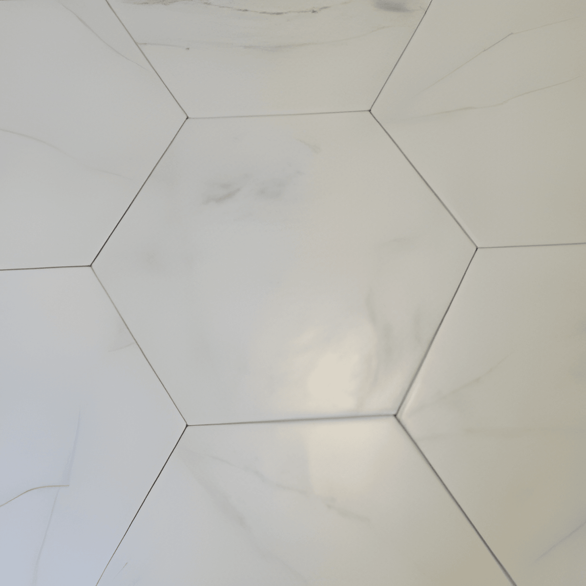 Classico Carrara Hexagon 7 in. x 8 in. Porcelain Floor and Wall Tile (7.5 sq. ft./Case) - Super Arbor