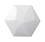 Emser Code White Hex/Wedge/Trapezoid Glazed Ceramic & Porcelain Wall Tile Collection – Multiple 4x9, 5x6, 6x7 Options