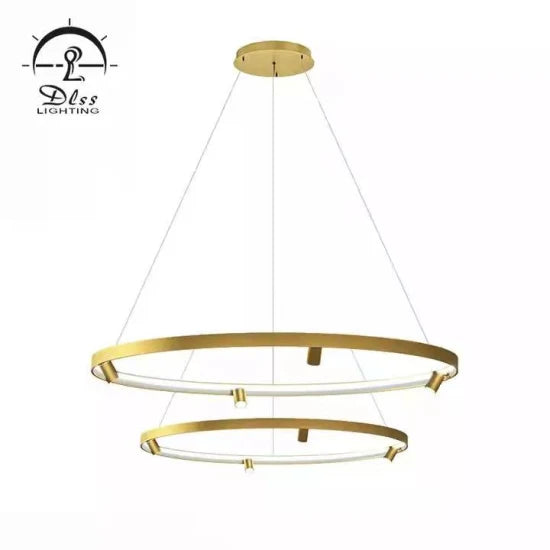 DLSS Lighting Co., Ltd Commercial Lamp Round LED Hanging Gold Big Chandelier