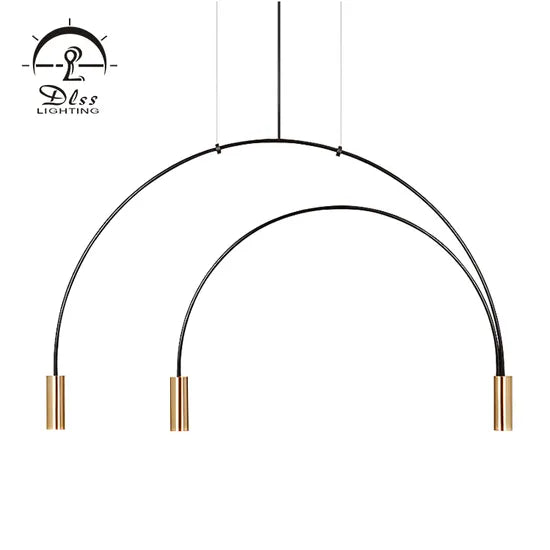 DLSS Lighting Commercial Shop Modern Luminaire Antique Iron Aluminum LED Pendant Lamp
