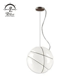 DLSS Lighting Contemporary Style Single Glass Globe Pendant Lamp for Restaurant