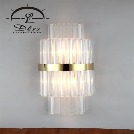 DLSS Lighting Creative Crystal Deluxe Wall Lamp for Villa Bedside Hotel Wall Lamp