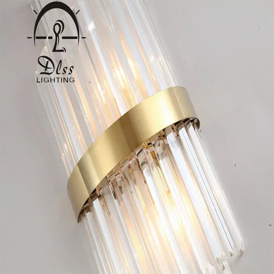 DLSS Lighting Creative Crystal Deluxe Wall Lamp for Villa Bedside Hotel Wall Lamp