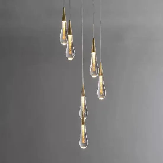 DLSS Lighting Crystal Big Chandelier Lamp Luminaire LED Pendant Lamp