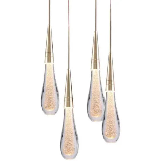 DLSS Lighting Crystal Big Chandelier Lamp Luminaire LED Pendant Lamp