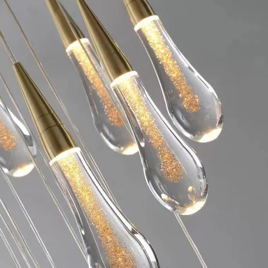 DLSS Lighting Crystal Big Chandelier Lamp Luminaire LED Pendant Lamp