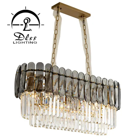 DLSS Lighting Crystal Restaurant Living Room Oval Pendant Lamp