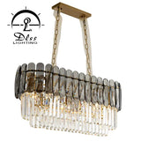 DLSS Lighting Crystal Restaurant Living Room Oval Pendant Lamp