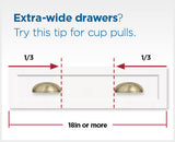2-1/2 in. (64 mm) Center-to-Center Matte Black Traditional Cup Pull