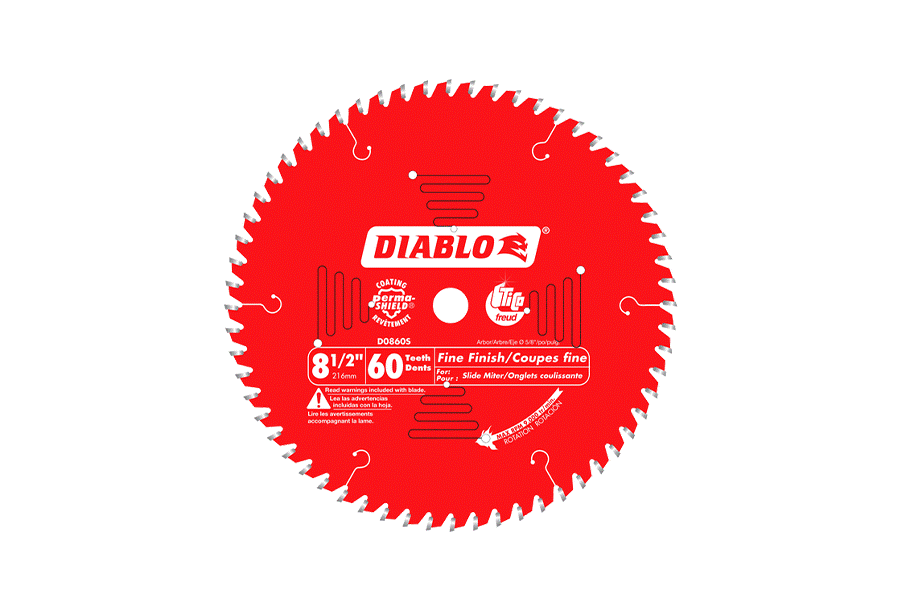Diablo Fine Finish Circular Saw Blade for Wood 8-1/2" 60 Teeth
