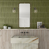 Daltile Artcrafted Fern 11-1/2 in. x 10 in. Glazed Ceramic Straight Joint Mosaic Tile (8.3 sq. ft./case)