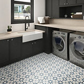 Memoir Cosmo Blue 12 in. x 12 in. Glazed Ceramic Floor and Wall Tile (16.49 sq. ft. / Case)