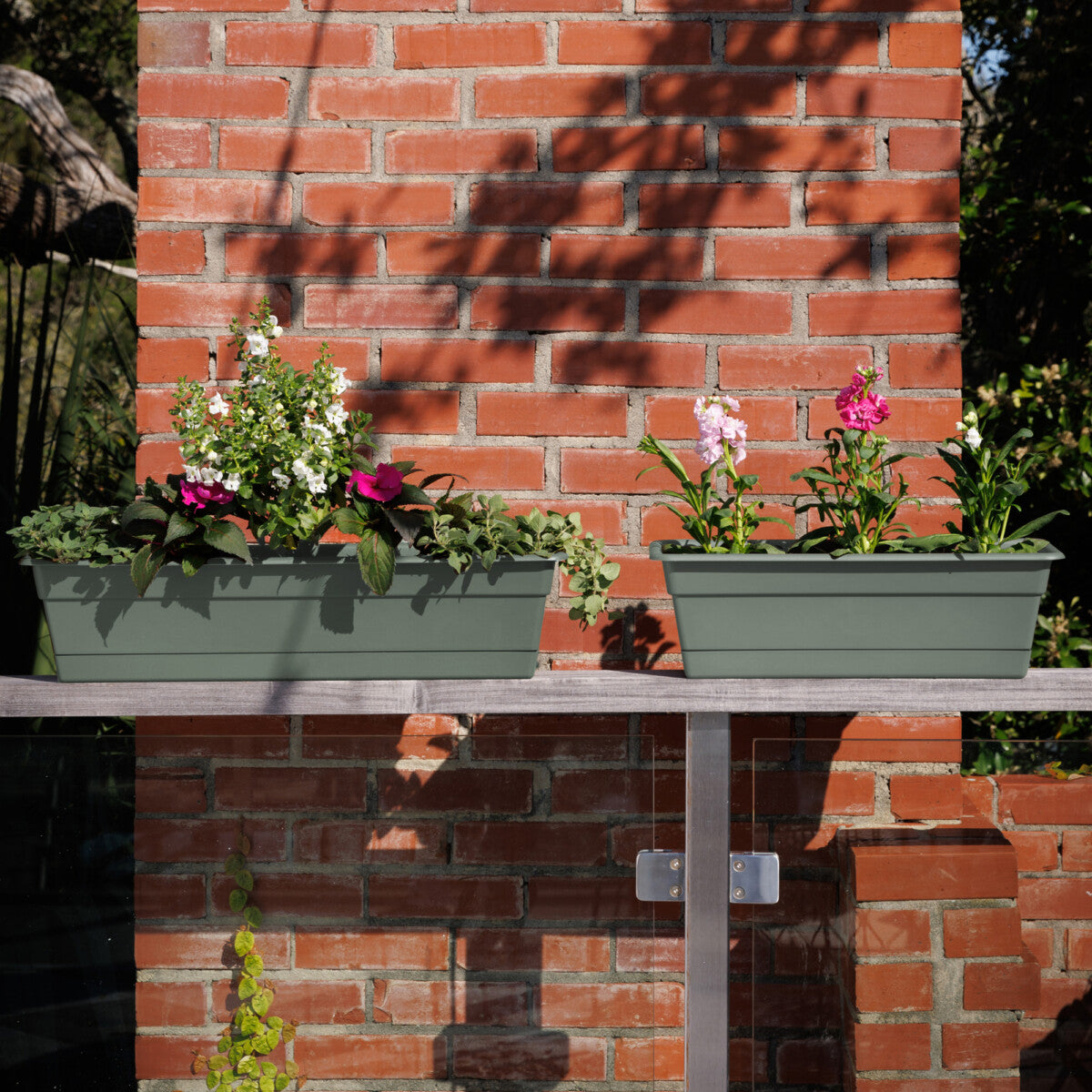 Bloem Living 30" Black Window Box Planter