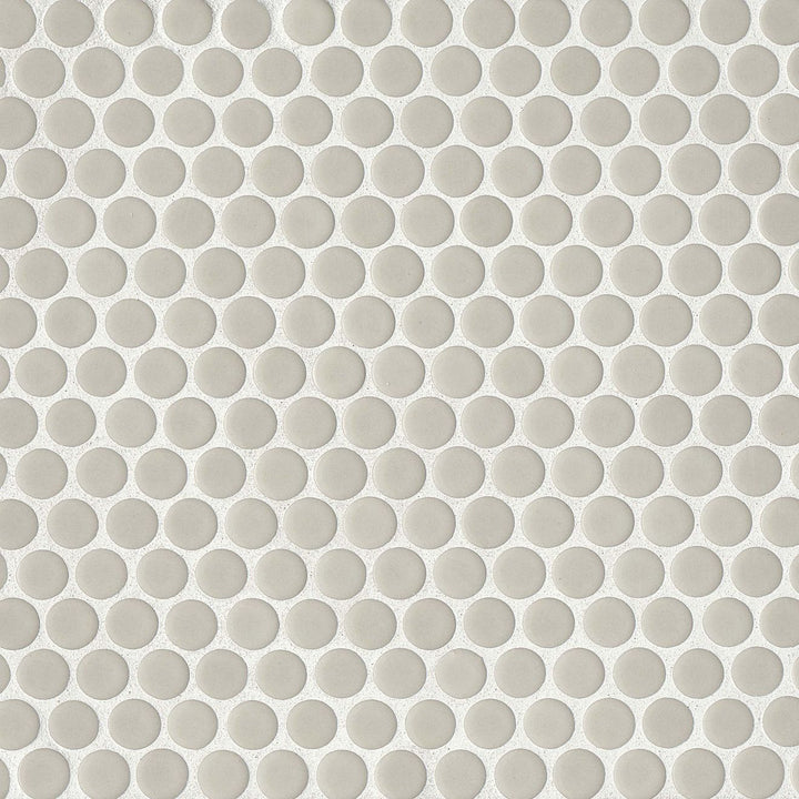 Bedrosians 360 Cardinal 12-in x 12-in Glossy Porcelain Penny Round Floor and Wall Tile (1-sq. ft/ Piece)