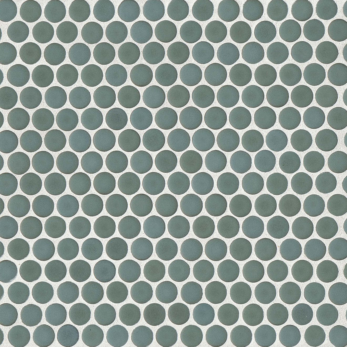 Bedrosians 360 Silver Sage 12-in x 12-in Matte Porcelain Penny Round Floor and Wall Tile (1-sq. ft/ Piece)