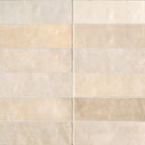 Cloe 2.5" x 8" Glossy Wall Tile in Creme (10.64 SqFt/Ctn)