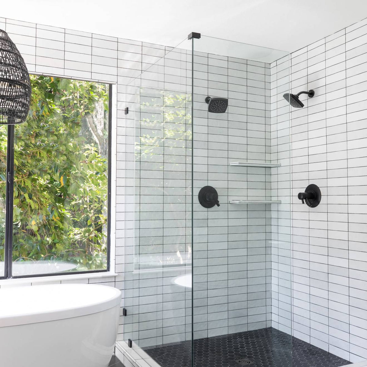Bedrosians Makoto Kuroi Black 10-in x 11-in Matte Porcelain Floor and Wall Tile (10.76-sq. ft/Carton)