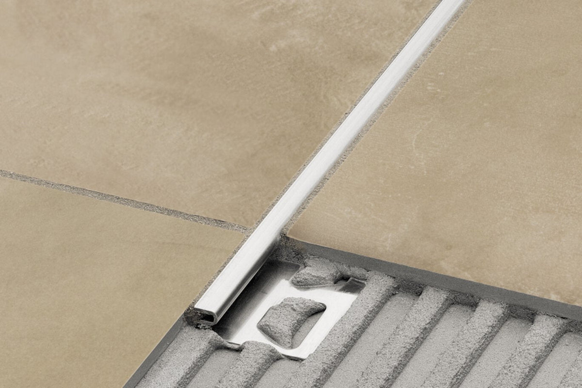Schluter Systems DECO 0.375-in W x 98.5-in L Satin Anodized Aluminum Border Tile Edge Trim