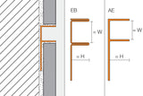 Schluter Systems DECO-SG 0.5-in W x 98.5-in L Satin Anodized Aluminum Shadow Gap Tile Edge Trim