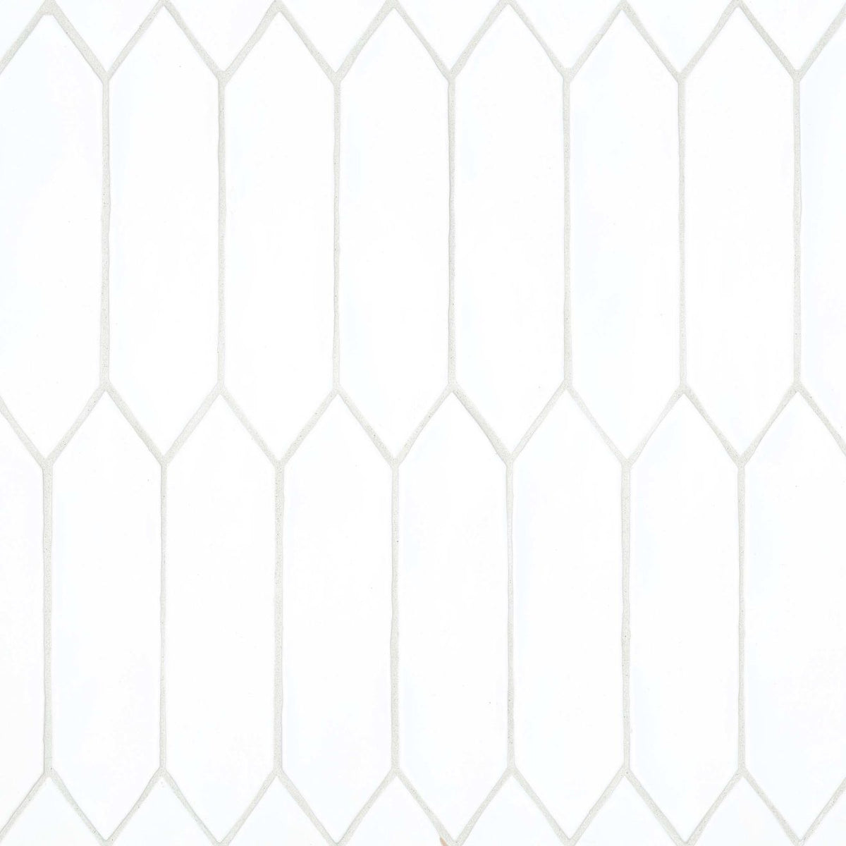 Bedrosians Reine 3" x 12" Matte White Picket Ceramic Wall Tile (6.9 Sq Ft per Carton)