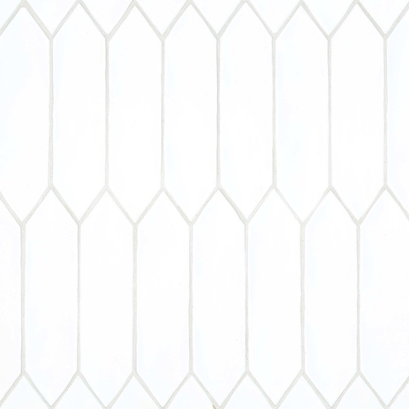 Bedrosians Reine 3" x 12" Matte White Picket Ceramic Wall Tile (6.9 Sq Ft per Carton)