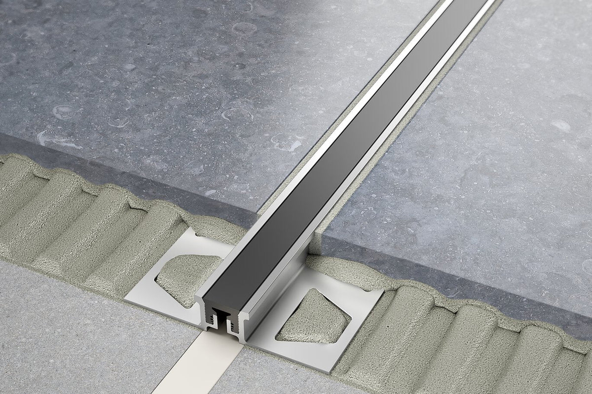 Schluter Systems DILEX-KSN 0.5-in W x 98.5-in L Grout Grey Steel Tile Edge Trim