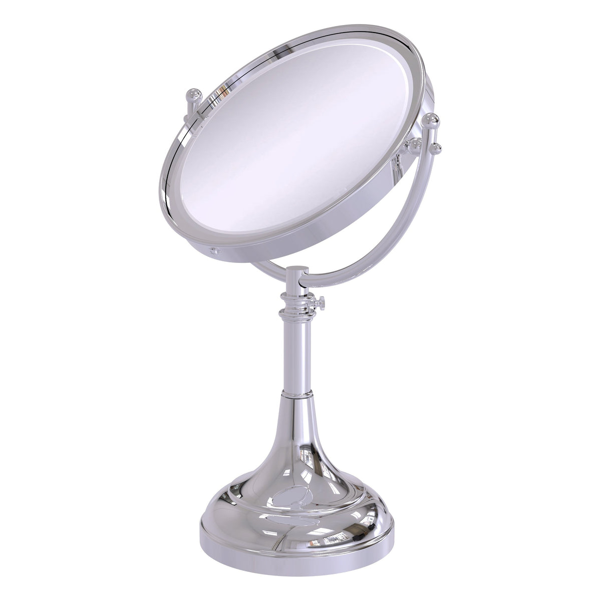 Allied Brass 8-in x 23.5-in Polished Brass Double-Sided Magnifying Countertop Vanity Mirror