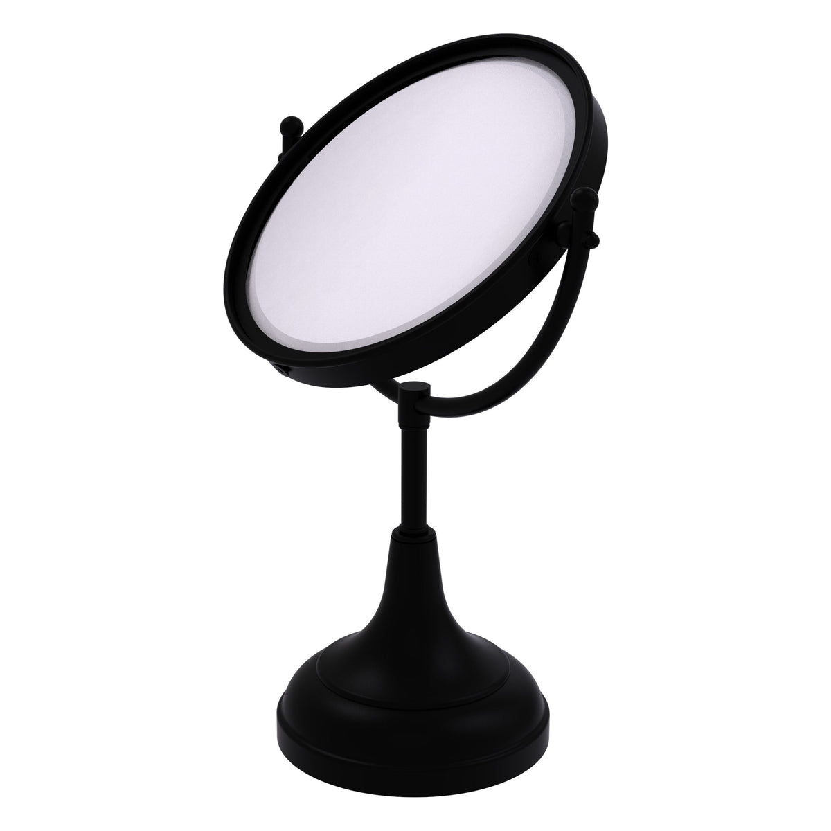 Allied Brass 8-in x 15-in Matte Gray Double-Sided Magnifying Countertop Vanity Mirror