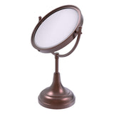 Allied Brass 8-in x 15-in Matte Gray Double-Sided Magnifying Countertop Vanity Mirror