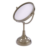 Allied Brass 8-in x 15-in Matte Gray Double-Sided Magnifying Countertop Vanity Mirror