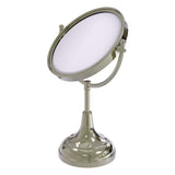 Allied Brass 8-in x 15-in Matte White Double-Sided Magnifying Countertop Vanity Mirror