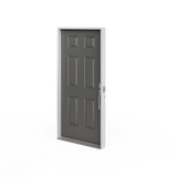 Masonite 36 in. x 80 in. 6-Panel Unfinished Fir Front Exterior Door Slab
