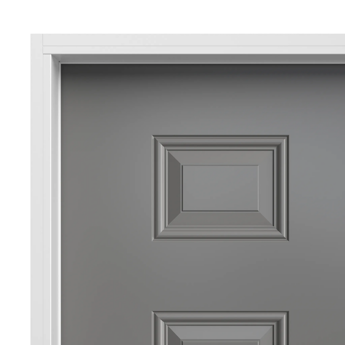 Masonite 32 in. x 80 in. Premium Primed Left-Hand Inswing 6-Panel Steel Prehung Front Door with No Brickmold