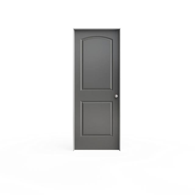 30 in. x 80 in. Masonite Solidoor Roman Smooth 2-Panel Round Top Solid Core Primed Composite Interior Door Slab