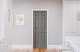 Masonite Traditional 30-in x 80-in 6-Panel Hollow Core Primed Molded Composite Right-Hand Inswing/Outswing Single Prehung Interior Door