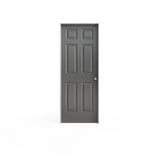 Masonite Traditional 30-in x 80-in 6-Panel Hollow Core Primed Molded Composite Right-Hand Inswing/Outswing Single Prehung Interior Door