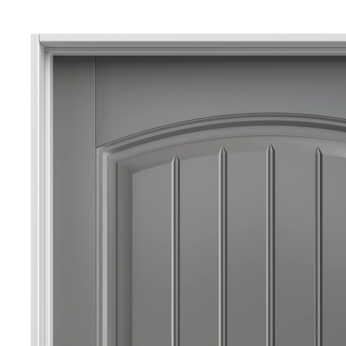 Masonite 30 in. x 80 in. Solidoor Cheyenne Smooth 2-Panel Camber Top Plank Solid Core Primed Composite Interior Door Slab