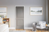 Masonite 30 in. x 80 in. Solidoor Cheyenne Smooth 2-Panel Camber Top Plank Solid Core Primed Composite Interior Door Slab