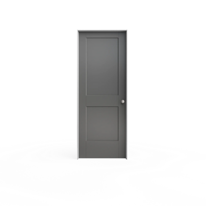 Masonite 30 in. x 80 in. Primed 2-Panel Square Hollow Core Composite Interior Door Slab with Bore