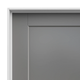 Masonite Logan 36-in x 80-in Primed White 2-Panel Square Solid Core Primed Molded Composite Left Hand Inswing/Outswing Single Prehung Interior Door