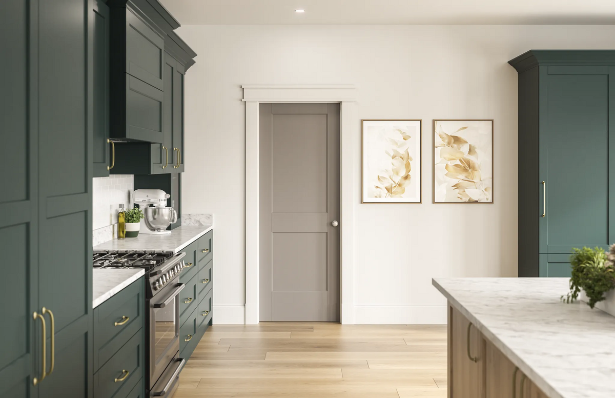 Masonite 30 in. x 80 in. Primed 2-Panel Square Hollow Core Composite Interior Door Slab with Bore