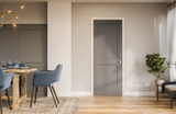 Masonite Logan 36-in x 80-in Primed White 2-Panel Square Solid Core Primed Molded Composite Left Hand Inswing/Outswing Single Prehung Interior Door