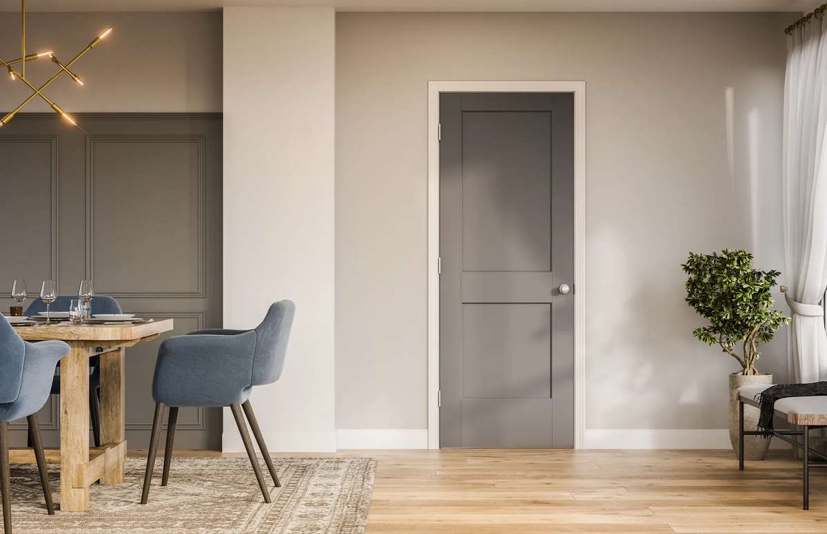 Masonite 30 in. x 80 in. Primed 2-Panel Square Hollow Core Composite Interior Door Slab with Bore