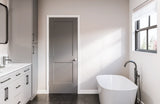 Masonite Logan 36-in x 80-in Primed White 2-Panel Square Solid Core Primed Molded Composite Left Hand Inswing/Outswing Single Prehung Interior Door
