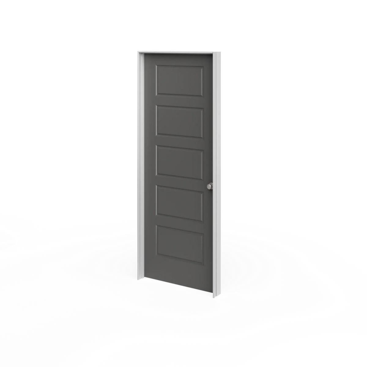 24 in. x 80 in. Riverside Smooth 5-Panel Equal Hollow Core Primed Composite Interior Door Slab
